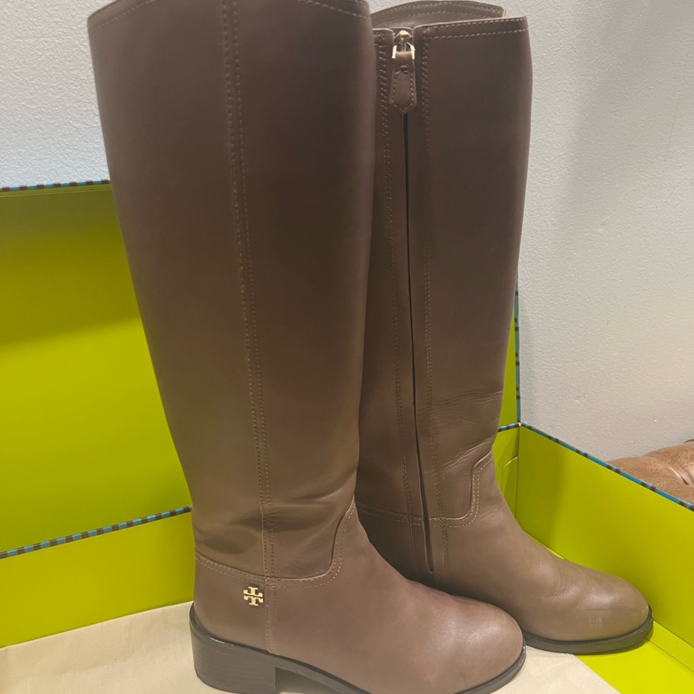 Tory Burch Brown Over the Knee Boots